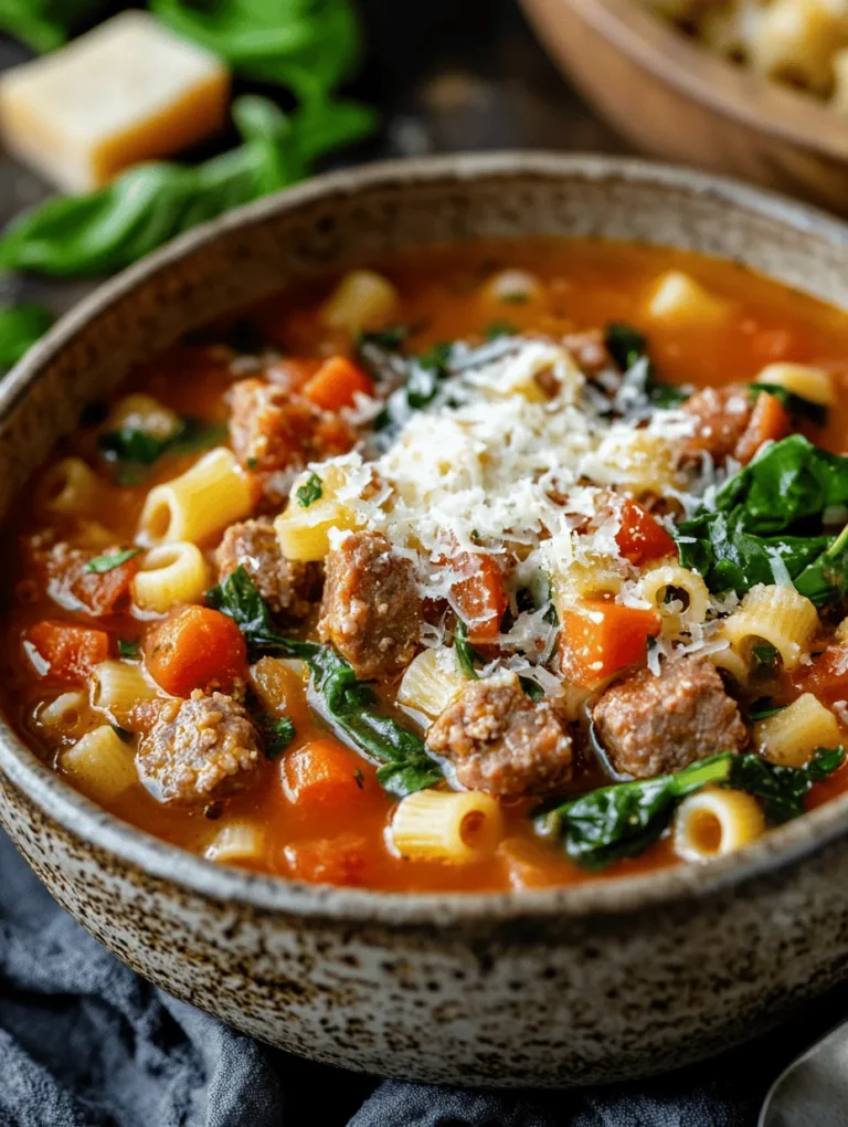 When the temperature drops and the days grow shorter, there’s nothing quite like a steaming bowl of soup to provide warmth and comfort. The Hearty Ditalini Pasta and Sausage Soup is a perfect example of a dish that not only warms the soul but also nourishes the body. This rustic Italian-inspired soup combines the rich flavors of Italian sausage, fresh vegetables, and tender ditalini pasta, resulting in a delightful meal that is both satisfying and wholesome.