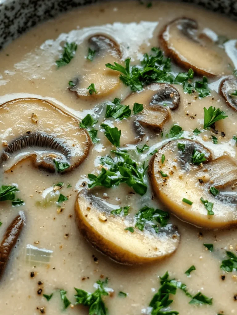 There's something incredibly comforting about a warm bowl of cream of mushroom soup. It's a dish that evokes nostalgia, often reminding us of family gatherings, cozy winter nights, or even a simple lunch on a rainy day. The creamy texture, combined with the rich umami flavor of mushrooms, creates a delightful experience that warms the heart and soul. Whether you’re looking to impress guests at a dinner party, serve a comforting meal to your family, or simply indulge in a cozy night in, this Heavenly Cream of Mushroom Soup is the perfect choice for any occasion.
