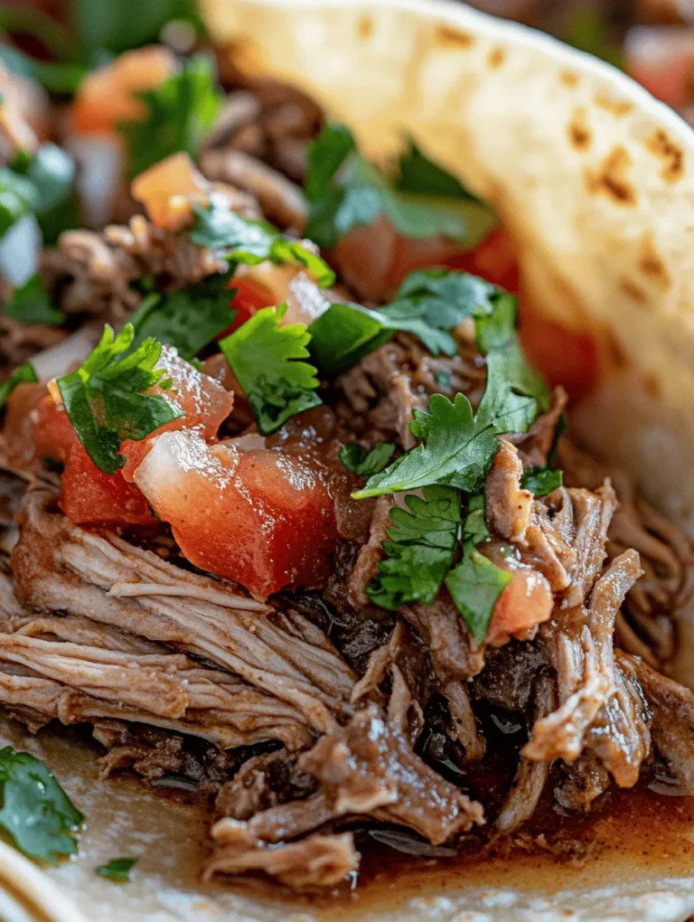 Slow Cooker Mexican Shredded Beef Fiesta is a culinary masterpiece that brings the warmth and vibrant flavors of Mexican cuisine right into your kitchen. This dish is not only a feast for the senses, but it's also incredibly practical for busy weeknights or festive gatherings. The star of the show is the succulent, tender beef that is infused with a medley of spices, fresh ingredients, and cooking liquids that meld together to create a rich, mouthwatering experience.
