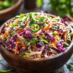 Coleslaw is a beloved salad enjoyed across the globe, known for its versatility and refreshing crunch. Originating from the humble cabbage, this dish has evolved into countless variations, each reflecting the culinary traditions and flavor profiles of different cultures. In the realm of Mexican cuisine, coleslaw takes on a vibrant twist with the Crunchy Fiesta Mexican Coleslaw, a dish that is not only visually appealing but also packed with flavor and nutrition.