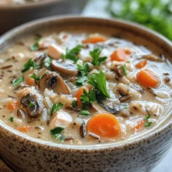 As the temperatures drop and the days grow shorter, there's nothing quite like a warm bowl of soup to bring comfort and nourishment to your soul. Cozy Chicken & Mushroom Wild Rice Soup is a culinary embrace that combines rich flavors with wholesome ingredients, creating a dish that not only satisfies your hunger but also lifts your spirits. This delightful recipe features tender chunks of chicken, earthy mushrooms, and the unique texture of wild rice, making it an ideal choice for chilly days or whenever you crave a hearty meal.