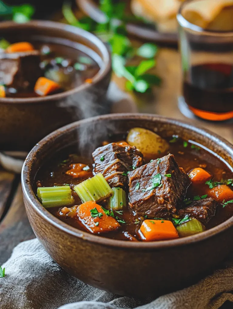 As the winter chill sets in, many of us find ourselves craving the warmth and comfort of a hearty meal. One dish that perfectly fits this description is Hearty Winter Beef Short Rib Soup. It’s the kind of soup that not only nourishes the body but also soothes the soul. This delightful recipe marries the rich flavors of tender beef short ribs with a variety of vibrant vegetables and aromatic herbs, resulting in a nourishing dish that’s perfect for family gatherings or cozy nights at home.