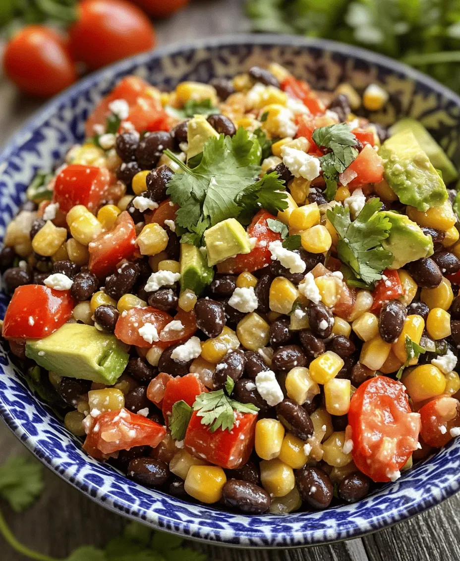 To truly appreciate this salad, it's important to understand the cultural significance of its key ingredients—black beans and corn—in Mexican cuisine. Both components have deep-rooted histories that stretch back thousands of years to the indigenous peoples of the Americas. Corn, or maize, was domesticated in southern Mexico around 10,000 years ago and has since become a staple in many cultures, particularly in Mexican dishes such as tortillas, tamales, and pozole.