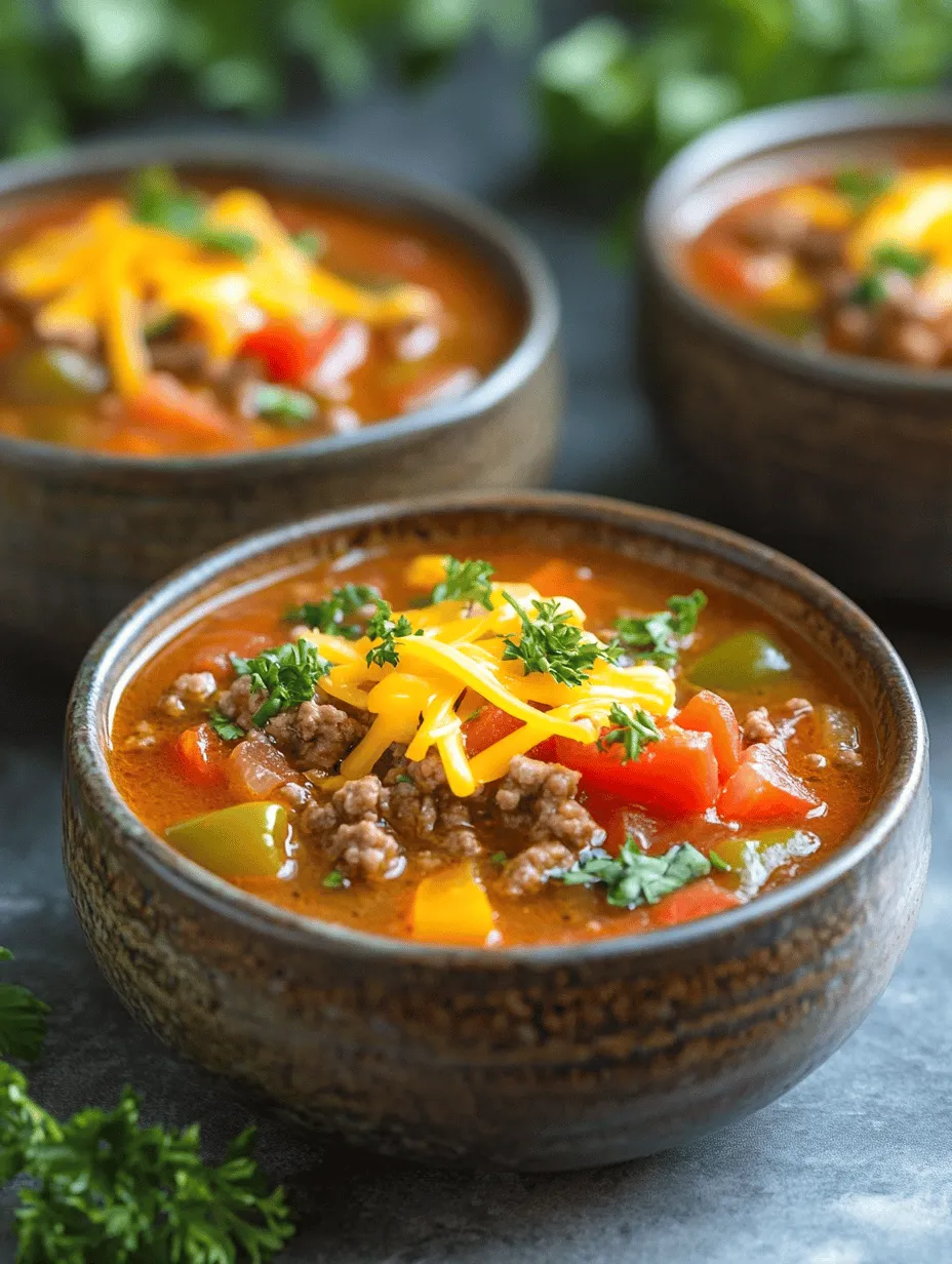 In the realm of comfort food, few dishes evoke the same warmth and nostalgia as a hearty stuffed bell pepper soup. This delightful recipe brings together all the beloved flavors of traditional stuffed peppers—tender bell peppers, savory ground meat, and a medley of spices—into a cozy bowl of soup. With its rich, comforting essence, this soup is perfect for any season, offering a warming embrace during chilly winter nights or a refreshing meal on a cool autumn day.