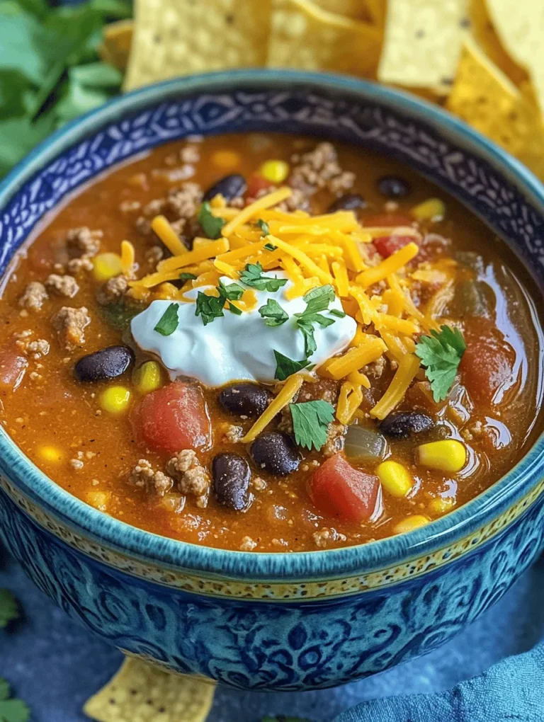 When it comes to comfort food, few dishes can rival the heartiness and warmth of a well-crafted soup. Among these, taco soup stands out as a favorite for families and friends alike. Imagine a steaming bowl filled with the robust flavors of taco night, but in a cozy soup form—this is the essence of the Ultimate Taco Soup. It beautifully marries the classic tastes of tacos with the soothing qualities of a soup, making it an ideal choice for busy weeknights or lively gatherings.