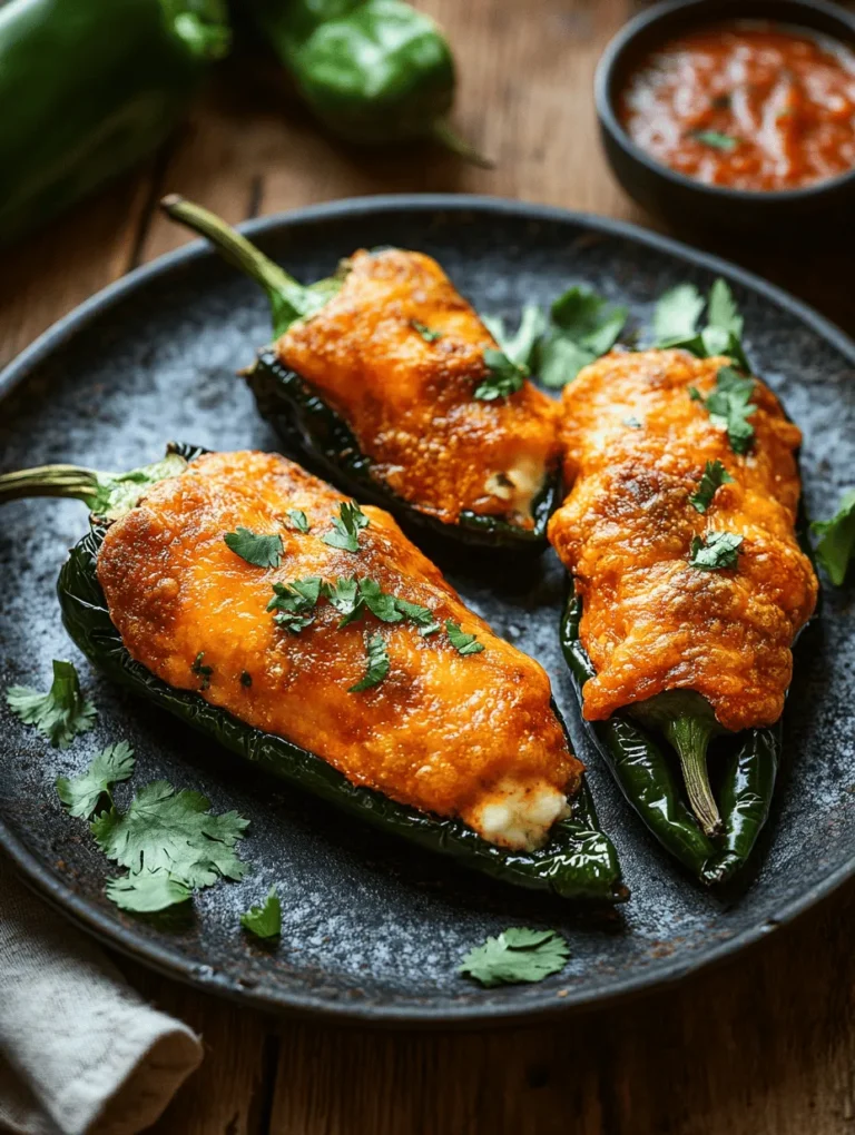 Chiles Rellenos, a beloved dish in Mexican cuisine, are more than just stuffed peppers; they are a celebration of rich flavors, textures, and culinary tradition. This dish features roasted poblano peppers filled with a delightful mixture of cheese, meat, or vegetables, then battered and fried to golden perfection. The result is a comforting meal that captivates the palate and warms the soul, making it a favorite in homes and restaurants alike.