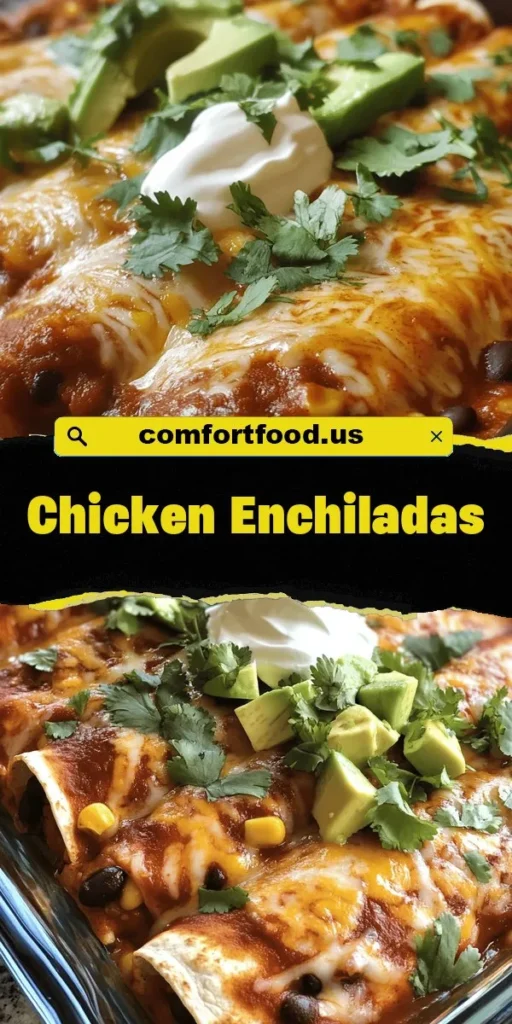 Discover the deliciousness of spicy chipotle chicken enchiladas in this easy-to-follow recipe! With smoky chipotle flavors and succulent shredded rotisserie chicken, these enchiladas are a quick way to impress. Loaded with black beans, corn, and melted Monterey Jack cheese, they strike the perfect balance between heat and flavor. Perfect for family dinners or gatherings! Try this flavorful delight today! #Enchiladas #ChipotleChicken #MexicanCuisine #Foodie #QuickRecipes #DinnerIdeas #Yummy