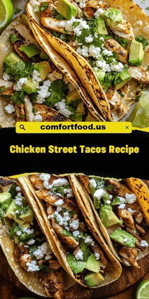 Discover the vibrant world of chicken street tacos with our comprehensive guide! Learn to make these flavor-packed delights from scratch using quality ingredients and fresh spices. From marinating techniques to cooking tips, this article covers it all, ensuring your tacos are juicy and delicious. Perfect for any occasion, these tasty tacos will impress your family and friends. Start your culinary journey today! #ChickenTacos #StreetFood #TacoNight #Foodie #CookingFromScratch #MexicanCuisine #RecipeIdeas