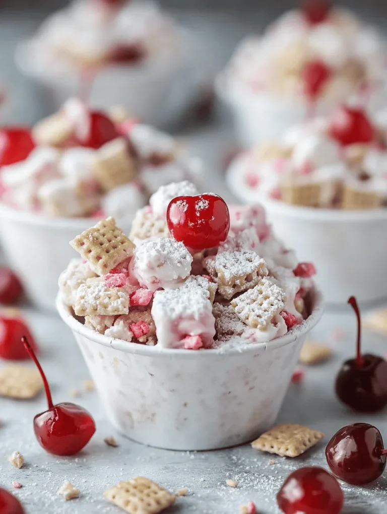Puppy Chow, also lovingly known as Muddy Buddies, is a nostalgic snack that captures the hearts of both kids and adults alike. This sweet, crunchy treat has gained popularity for its irresistible combination of flavors and textures, making it a go-to for parties, movie nights, and casual gatherings. The classic recipe typically features Chex cereal coated in a rich mixture of chocolate and peanut butter, dusted with powdered sugar. However, we’re here to elevate this timeless favorite with a delicious Cherry Cheesecake twist!