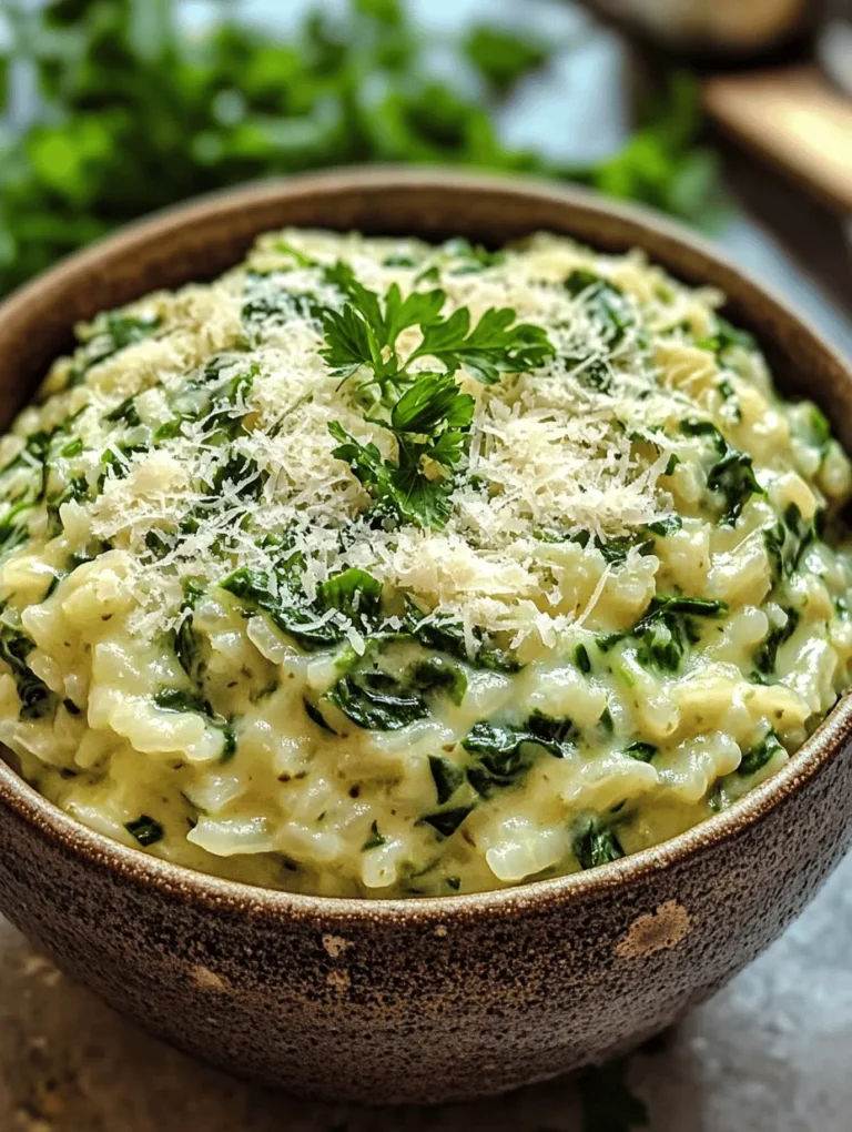 Welcome to the delightful world of Creamy Parmesan Spinach Rice, a dish that perfectly marries comfort and flavor in every bite. This creamy concoction is not just a side dish; it can easily stand alone as a satisfying main course. With its rich, velvety texture and comforting flavors, this recipe is a must-try for anyone looking to elevate their culinary repertoire.