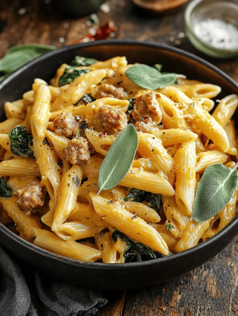 Welcome to the world of creamy butternut squash pasta, a comforting and flavorful dish that perfectly embodies the essence of fall and winter cooking. This pasta recipe marries the sweet, nutty flavor of roasted butternut squash with the hearty, savory notes of Italian sausage, creating a dish that is not only satisfying but also visually stunning. The creamy sauce envelops the pasta, making each bite a delightful experience, rich in taste and texture.