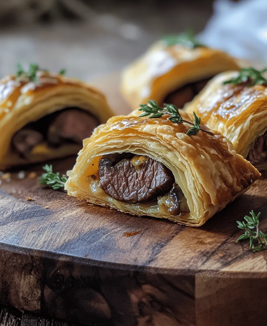 Beef Wellington is a classic dish that has graced the tables of fine dining establishments and home kitchens alike for generations. Renowned for its rich flavors and elegant presentation, this sophisticated dish consists of tender beef tenderloin coated with a savory mushroom duxelles, all enveloped in flaky puff pastry. It is often reserved for special occasions—think festive holiday feasts or celebratory gatherings—where it can shine as a centerpiece. However, not everyone has the time or resources to prepare a full-sized Beef Wellington. Enter the mini version: Savory Mini Beef Wellington Bites.