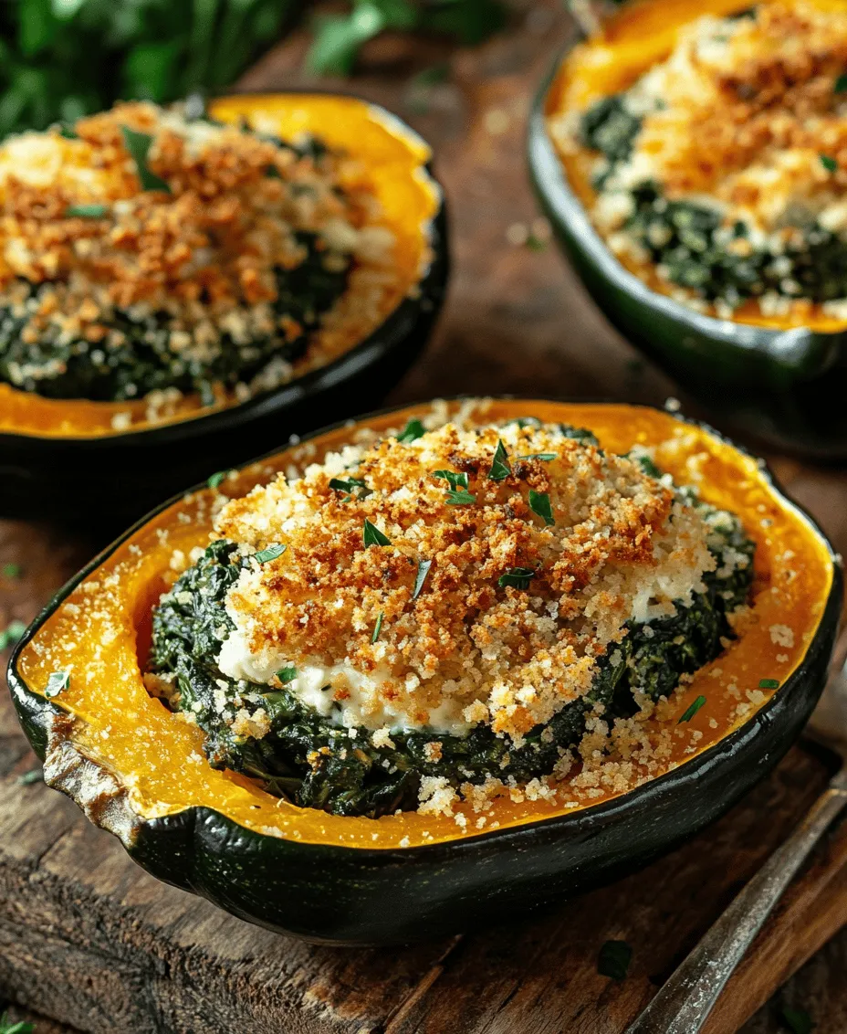Acorn squash is a seasonal gem that graces our tables with its vibrant hues and unique shape. This versatile vegetable is not only a feast for the eyes but also a nutritional powerhouse, making it a popular choice for healthy dishes year-round. Its sweet, nutty flavor and tender texture make it the perfect vessel for a variety of fillings, allowing for endless culinary creativity. One such delightful recipe is Stuffed Acorn Squash with Creamed Spinach, a dish that artfully combines rich flavors and wholesome ingredients.