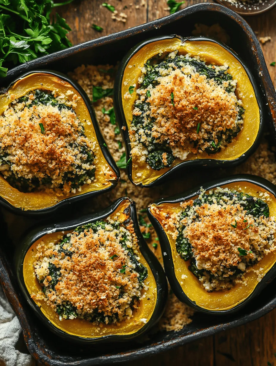 Acorn squash is a seasonal gem that graces our tables with its vibrant hues and unique shape. This versatile vegetable is not only a feast for the eyes but also a nutritional powerhouse, making it a popular choice for healthy dishes year-round. Its sweet, nutty flavor and tender texture make it the perfect vessel for a variety of fillings, allowing for endless culinary creativity. One such delightful recipe is Stuffed Acorn Squash with Creamed Spinach, a dish that artfully combines rich flavors and wholesome ingredients.