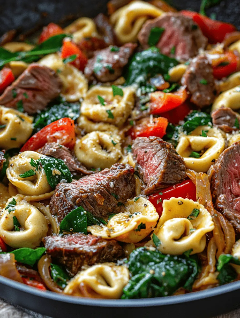 When it comes to weeknight dinners, finding a recipe that strikes the perfect balance between flavor, convenience, and nutrition can often feel like a challenge. Enter the Garlic Steak & Cheese-Filled Tortellini Skillet—a dish that not only satisfies your taste buds but also provides a hearty dose of protein and carbs in one delightful meal. This recipe combines tender steak, luscious cheese-filled tortellini, and aromatic garlic, creating a symphony of flavors that is sure to please everyone at the dinner table.