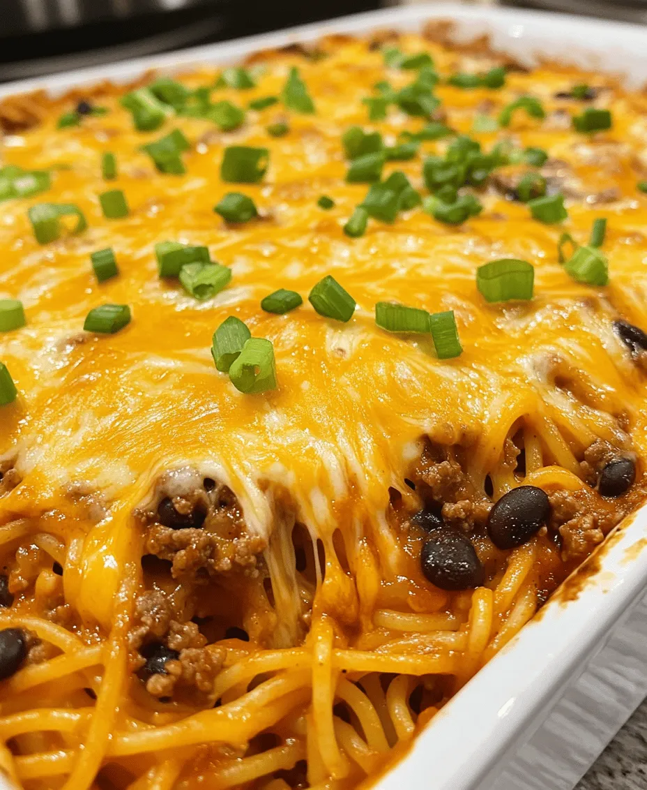 In recent years, the culinary world has embraced the delightful trend of fusion recipes, where various cultural flavors and cooking techniques intertwine to create unique and exciting dishes. These creative combinations not only expand our palates but also cater to the diverse tastes of modern families. One standout creation that has captured the hearts (and stomachs) of many is the Cheesy Taco Baked Spaghetti. This dish artfully melds the classic Italian spaghetti with the vibrant, bold flavors of Mexican cuisine, resulting in a comforting, hearty meal that is perfect for busy weeknights or festive gatherings.