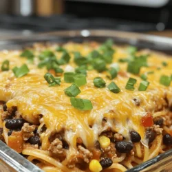 In recent years, the culinary world has embraced the delightful trend of fusion recipes, where various cultural flavors and cooking techniques intertwine to create unique and exciting dishes. These creative combinations not only expand our palates but also cater to the diverse tastes of modern families. One standout creation that has captured the hearts (and stomachs) of many is the Cheesy Taco Baked Spaghetti. This dish artfully melds the classic Italian spaghetti with the vibrant, bold flavors of Mexican cuisine, resulting in a comforting, hearty meal that is perfect for busy weeknights or festive gatherings.