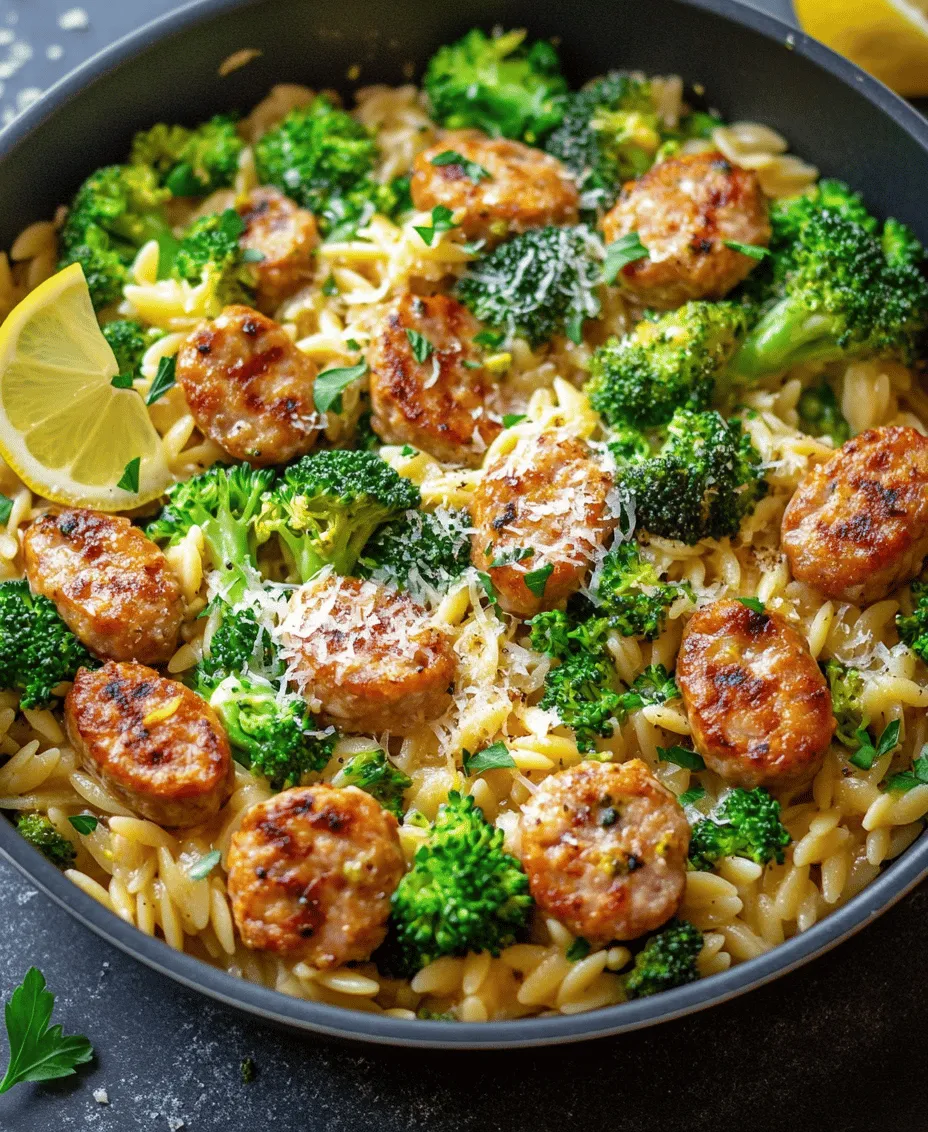 In the realm of weeknight dinners, few dishes offer the convenience, flavor, and nutrition of a one-pot meal. One-Pot Chicken Sausage & Broccoli Orzo is a shining example. This dish combines the hearty essence of chicken sausage with the vibrant crunch of broccoli and the comforting texture of orzo pasta, creating a meal that is not only satisfying but also packed with nutrients. The beauty of this recipe lies in its simplicity—everything cooks together in one pot, minimizing cleanup while maximizing flavor.
