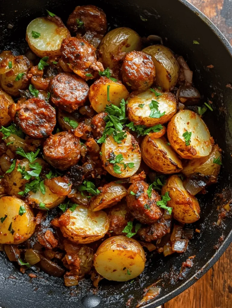 When it comes to comfort food, few dishes can compete with the hearty, satisfying flavors of "Sizzling Skillet Delight: Fried Potatoes with Onions and Smoked Polish Sausage." This dish is the epitome of what it means to create a meal that warms both the heart and the stomach. It brings together the crispy texture of perfectly fried potatoes, the sweetness of sautéed onions, and the rich, smoky flavor of Polish sausage, making it a delightful option for any occasion—be it a cozy family dinner or a festive gathering with friends.