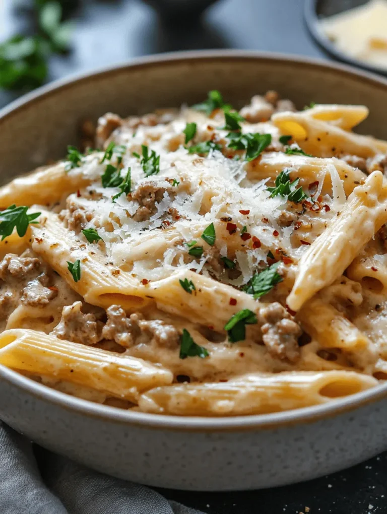In the realm of comfort food, few dishes capture the heart and palate quite like Creamy Garlic Butter Beef Penne. This delightful pasta recipe combines the rich, savory flavors of garlic and butter with hearty ground beef, creating a dish that feels indulgent yet is surprisingly easy to prepare. The creamy sauce envelops each piece of penne pasta, ensuring every bite is filled with warmth and satisfaction.