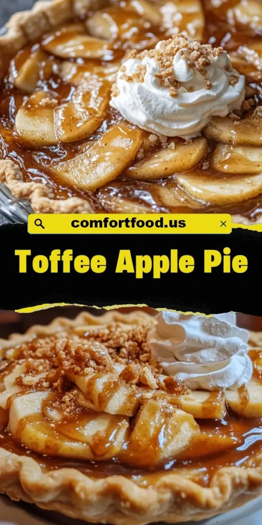 Indulge in the delightful flavors of Toffee Apple Pie, a unique twist on the classic dessert! This recipe combines spiced apples, crunchy toffee bits, and a flaky crust, creating a heartwarming treat perfect for any occasion. Follow our step-by-step guide to craft this show-stopper that will wow your family and friends. Get ready to enjoy a pie that’s as comforting as it is delicious! #ToffeeApplePie #BakingJoy #DessertRecipe #FallBaking #SweetTreats #PieLovers #ComfortFood