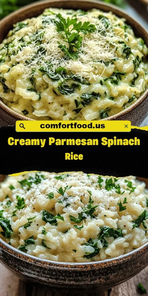 Looking for family-friendly lunch ideas? Try these easy lunch recipes, including the creamy and delicious Creamy Parmesan Spinach Rice. Perfect for busy weekdays or a cozy weekend meal, this dish is sure to please everyone at the table. Discover more recipes like this at Therecipes! FamilyFriendlyLunch EasyLunchRecipes CreamyRice SpinachRecipes QuickMeals HealthyLunch ComfortFood