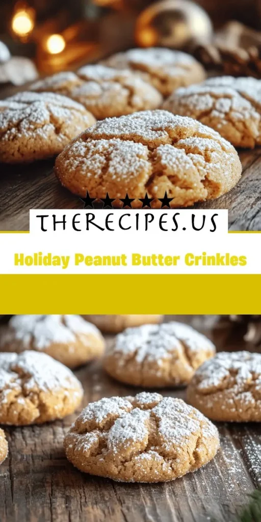 Looking for quick sweet treat ideas? These Holiday Peanut Butter Crinkles are a delightful 30-minute dessert that will impress everyone at your holiday gatherings. With their rich flavor and festive appearance, they are a must-try this season! Check out therecipes for more delicious options. SweetTreats EasyDesserts HolidayBaking PeanutButterCookies 30MinuteDessert BakingJoy FestiveCookies
