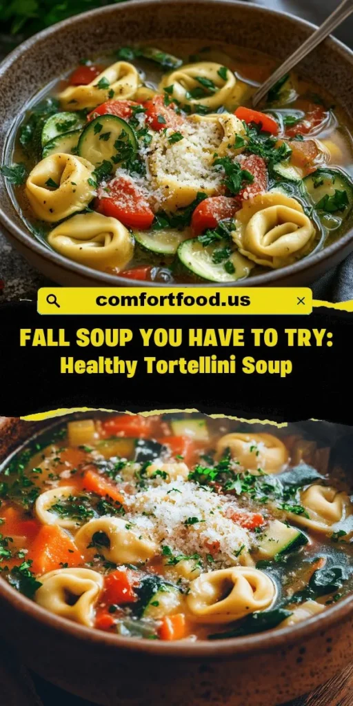 Warm up your evenings with this hearty healthy tortellini soup! Packed with nutritious ingredients like fresh veggies, herbs, and delicious tortellini, this meal is perfect for chilly days or a quick dinner. Its versatility makes it ideal for family gatherings or busy weeknights. Not only is it comforting, but it's also loaded with health benefits to nourish your body. Give it a try and savor each flavorful spoonful! #TortelliniSoup #HealthyRecipes #ComfortFood #SoupSeason #MealPrepIdeas