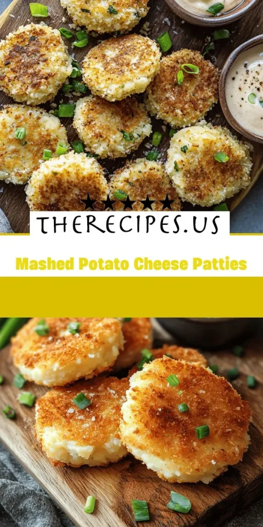 Transform your midday meals with this protein-packed lunch idea, perfect for meal prep for work! These Cheesy Potato Bliss Patties offer a satisfying combination of creamy cheese and fluffy potatoes, making them a delightful addition to your lunch rotation. Check out therecipes for more inspiring meal prep ideas! MealPrep ProteinPacked LunchIdeas ComfortFood CheesyPatties HealthyEating EasyRecipes