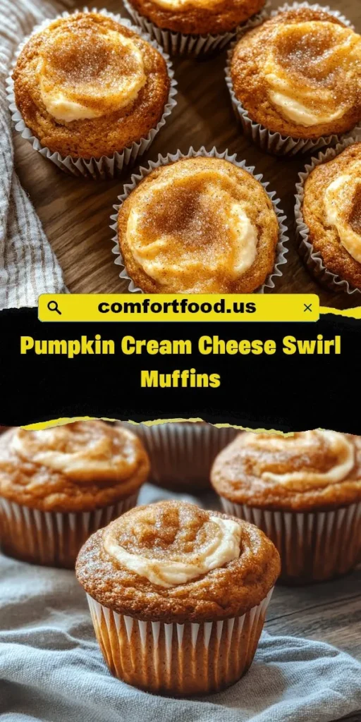 Get ready to warm up your kitchen this fall with delightful Pumpkin Cream Cheese Swirl Muffins! These delicious treats combine the rich flavors of pumpkin with a creamy swirl of tangy cream cheese, creating a perfect balance of sweetness and texture. Ideal for breakfast, snacks, or dessert, they are not only easy to make but also packed with nutrients. Enjoy them fresh from the oven with coffee! #PumpkinMuffins #FallBaking #CreamCheeseSwirl #AutumnRecipes #BakingJoy
