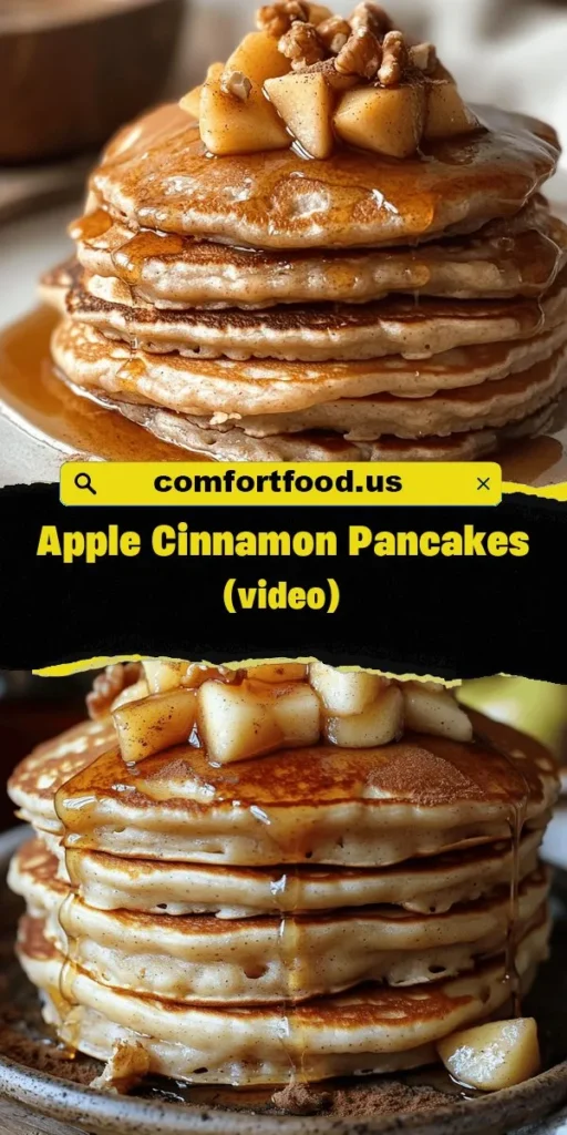 Discover the joy of breakfast with fluffy apple cinnamon pancakes! This easy recipe combines fresh apples and warm cinnamon for a delightful start to your day. Perfect for family gatherings or cozy mornings, these pancakes are not only delicious but also packed with nutrition. Enjoy their fluffy texture and sweet-tart flavor with maple syrup or your favorite toppings. Get ready to impress everyone at the breakfast table! #BreakfastIdeas #PancakeRecipe #AppleCinnamon #FluffyPancakes #HomemadeDelight #BrunchInspiration