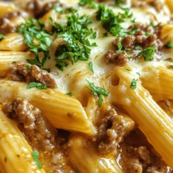 In a world bustling with fast-paced living and endless to-do lists, comfort food has a special place in our hearts. It’s that warm, cozy hug on a plate that brings us back to simpler times, evoking fond memories of family gatherings and cherished moments. One such dish that perfectly embodies this sentiment is the Creamy Ground Beef Pasta Delight. This recipe is not just a meal; it’s an experience that combines the rich flavors of ground beef with the comfort of pasta, all enveloped in a luscious, creamy sauce.