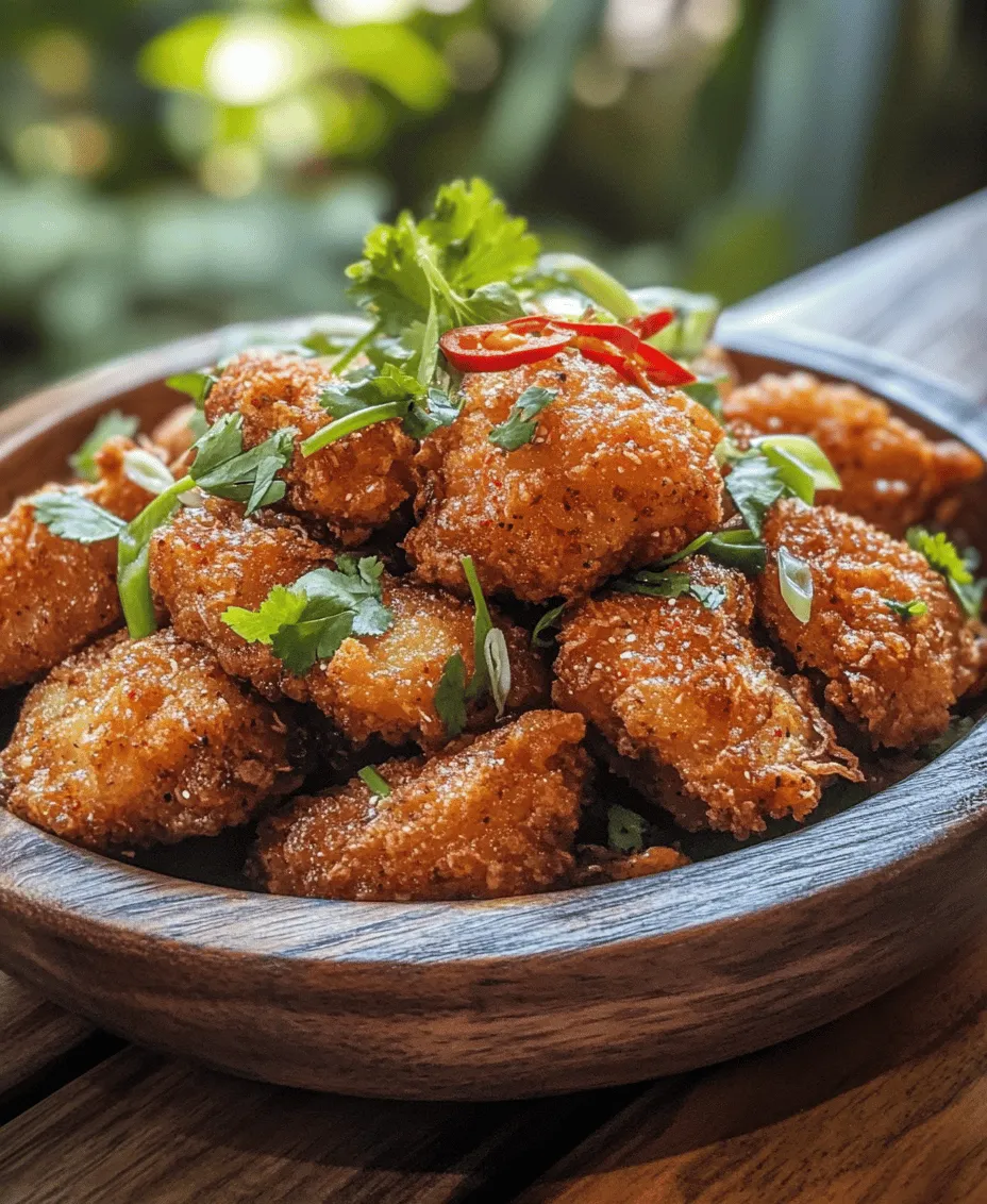 Salt and Pepper Chicken is a beloved dish that showcases the vibrant and diverse flavors of Asian cuisine. Known for its crispy coating and the bold, savory notes from the seasoning, this dish offers a delightful experience that tantalizes the taste buds. The combination of salty and spicy flavors, paired with the crunch of perfectly fried chicken, makes it a favorite among many. What sets this recipe apart is the addition of a zesty twist featuring Sichuan peppercorns, which elevate the dish with a unique flavor profile that is both fragrant and numbing.