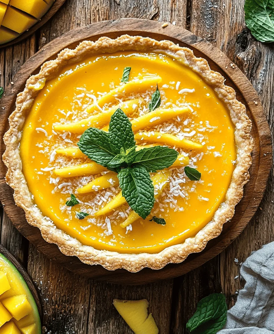 As the summer sun graces us with its warmth, the allure of tropical desserts becomes irresistible. Imagine a dessert that encapsulates the essence of sun-kissed beaches and vibrant fruit markets, all in a single tart. The <strong>Refreshing Tropical Mango Curd Tart</strong> is just that—a delightful combination of sweet, juicy mangoes and zesty lime, harmoniously blended to create a tart that is not only visually stunning but also bursting with flavor.” /></p>
</p>
<h3>Equipment Needed for Blind Baking</h3>
</p>
<p>To achieve a perfectly baked tart crust for your Refreshing Tropical Mango Curd Tart, it’s essential to have the right equipment. Here’s what you’ll need for the blind baking process:</p>
</p>
<p>1. <strong>Tart Pan</strong>: A 9-inch tart pan with a removable bottom is ideal for this recipe. The removable base allows for easy release of the tart once it’s baked and cooled, preventing any damage to the delicate crust.</p>
</p>
<p>2. <strong>Pie Weights or Dried Beans</strong>: These are crucial for blind baking, as they help maintain the shape of the crust while preventing it from puffing up. You can use ceramic pie weights, but if you don’t have those, dried beans or rice work just as well.</p>
</p>
<p>3. <strong>Parchment Paper</strong>: This is used to line the tart pan and provide a barrier between the crust and the pie weights. It makes for easier cleanup and prevents sticking.</p>
</p>
<p>4. <strong>Rolling Pin</strong>: A good-quality rolling pin makes it easier to roll out the dough evenly.</p>
</p>
<h3>Achieving a Perfectly Baked Crust</h3>
</p>
<p>When it comes to baking your tart crust, there are several indicators to ensure you’ve achieved the perfect bake:</p>
</p>
<p>– <strong>Color</strong>: The crust should be a beautiful golden-brown hue, indicating that it’s cooked through without being overdone. Keep a close eye during the final minutes of baking, as the color can deepen quickly.</p>
</p>
<p>– <strong>Texture</strong>: A properly baked crust should feel firm to the touch and have a slight crunch when bitten into. If the crust feels soft or doughy, it likely needs more time in the oven.</p>
</p>
<p>– <strong>Cooling</strong>: Allow the crust to cool completely in the tart pan before adding the mango curd. This step is crucial as it helps the crust firm up, making it easier to cut once the tart is assembled.</p>
</p>
<h3>Crafting the Mango Curd</h3>
</p>
<p>Making mango curd is a straightforward process, but it requires some attention to detail to achieve that luscious, creamy texture.</p>
</p>
<p>1. <strong>Ingredients</strong>: Gather the following ingredients for your mango curd:</p>
<p>– 1 cup ripe mango puree (fresh or canned)</p>
<p>– 3 large egg yolks</p>
<p>– 1/2 cup granulated sugar</p>
<p>– 1/4 cup unsalted butter, cut into small pieces</p>
<p>– 2 tablespoons fresh lime juice</p>
<p>– A pinch of salt</p>
</p>
<p>2. <strong>Preparing the Mango Puree</strong>: If using fresh mangoes, peel and chop them before blending until smooth. If you prefer canned mango puree, ensure it’s pure mango without added sugars or preservatives.</p>
</p>
<p>3. <strong>Mixing the Ingredients</strong>: In a medium-sized heatproof bowl, whisk together the mango puree, egg yolks, sugar, lime juice, and salt until smooth.</p>
</p>
<p>4. <strong>Cooking the Curd</strong>: Set the bowl over a pot of simmering water (double boiler method) to gently heat the mixture. Stir continuously with a rubber spatula or wooden spoon, making sure to scrape the sides and bottom of the bowl. This constant stirring prevents the eggs from curdling.</p>
</p>
<p>5. <strong>Temperature Control</strong>: Keep the heat low to medium-low. The curd should thicken gradually, and it’s ready when it coats the back of a spoon. This typically takes about 10-15 minutes.</p>
</p>
<p>6. <strong>Straining the Mixture</strong>: Once thickened, remove the bowl from the heat and stir in the butter until melted. To achieve a silky texture, strain the mixture through a fine-mesh sieve into a clean bowl. This step ensures that any small bits of cooked egg are removed, resulting in a smooth curd.</p>
</p>
<p>7. <strong>Cooling the Curd</strong>: Allow the mango curd to cool at room temperature before transferring it to the refrigerator. This will help it set further and develop its flavors.</p>
</p>
<p>Mango curd is not just limited to tarts; it can be used as a filling for cakes, a topping for pancakes, or even swirled into yogurt for a tropical breakfast.</p>
</p>
<h3>Assembling the Tart</h3>
</p>
<p>Once your crust and mango curd are ready, it’s time to assemble your tart.</p>
</p>
<p>1. <strong>Pouring the Curd</strong>: Gently pour the cooled mango curd into the prepared tart crust. Use a spatula to smooth the top, ensuring an even layer.</p>
</p>
<p>2. <strong>Chilling the Tart</strong>: Cover the tart with plastic wrap and place it in the refrigerator for at least 4 hours, or overnight if possible. Chilling allows the curd to set properly, creating a beautiful and stable tart that holds its shape when sliced.</p>
</p>
<p>3. <strong>Managing the Tart Once Set</strong>: When ready to serve, remove the tart from the refrigerator. To cut the tart neatly, use a sharp knife dipped in hot water. Wipe the knife clean between slices for a polished look.</p>
</p>
<h3>Garnishing Your Tart</h3>
</p>
<p>Presentation is key when it comes to desserts, and garnishing your mango curd tart will elevate its visual appeal.</p>
</p>
<p>1. <strong>Fresh Mango Slices</strong>: Arrange thin slices of fresh mango on top of the curd for a vibrant and colorful garnish. Not only does this add to the tart’s tropical theme, but it also enhances the flavor.</p>
</p>
<p>2. <strong>Whipped Cream</strong>: A dollop of lightly sweetened whipped cream on the side or on top adds a creamy contrast to the tart’s acidity. You can also pipe the cream for a decorative touch.</p>
</p>
<p>3. <strong>Mint Leaves</strong>: Fresh mint leaves not only add a pop of color but also provide a refreshing contrast to the sweetness of the mango. Scatter a few mint leaves over the top or place them strategically around the plate for visual interest.</p>
</p>
<h3>Serving Suggestions</h3>
</p>
<p>Your Refreshing Tropical Mango Curd Tart can be enjoyed in various settings, making it a versatile dessert.</p>
</p>
<p>1. <strong>Pairing with Beverages</strong>: This tart pairs beautifully with iced teas, tropical fruit juices, or even a light cocktail like a mojito. The tart’s acidity complements the sweetness of the drinks, creating a balanced flavor profile.</p>
</p>
<p>2. <strong>Meal Courses</strong>: The tart works well as a dessert after a light meal or as a sweet addition to a brunch spread. It can also be served alongside a cheese platter for a delightful contrast of flavors.</p>
</p>
<h3>Storage and Shelf Life</h3>
</p>
<p>To enjoy your mango curd tart at its best, proper storage is essential.</p>
</p>
<p>1. <strong>Refrigeration</strong>: The tart should be covered with plastic wrap or stored in an airtight container in the refrigerator. This will help maintain its freshness and prevent it from absorbing any odors from other foods.</p>
</p>
<p>2. <strong>Shelf Life</strong>: The tart can be stored in the refrigerator for up to 3 days. However, for optimal flavor and texture, it’s best consumed within the first 48 hours. The mango curd itself, if stored separately, can last about a week in the fridge.</p>
</p>
<h3>Conclusion</h3>
</p>
<p>Creating and enjoying a Refreshing Tropical Mango Curd Tart is an exciting culinary adventure that brings the bright, sunny flavors of the tropics to your table. The process of making this dessert, from crafting the buttery crust to whipping up the luscious mango curd, offers a satisfying experience that is well worth the effort.</p>
</p>
<p>This tart is not just a feast for the palate; its vibrant colors and delightful textures make it a stunning centerpiece for any occasion. Whether it’s a summer gathering, a festive brunch, or simply a sweet treat to enjoy at home, this dessert is sure to impress.</p>
</p>
<p>Feel free to explore your own variations—consider incorporating different fruits or spices into the curd, or experimenting with alternative crusts. The joy of baking lies in creativity, so let your imagination guide you as you embark on this delicious journey.</p>
</div>