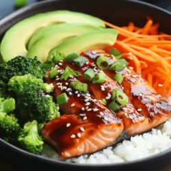 Teriyaki salmon bowls have surged in popularity in contemporary cuisine, becoming a favorite among health-conscious diners and busy families alike. This delightful dish harmoniously combines the rich, savory flavors of teriyaki sauce with succulent salmon, resulting in a meal that is not only satisfying but also visually appealing. With the growing trend of incorporating more Asian-inspired dishes into everyday cooking, teriyaki salmon bowls stand out as a vibrant, nutritious choice that can easily be prepared at home.