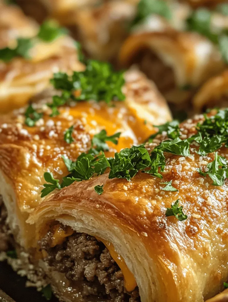 To truly appreciate the Garlic Butter Cheeseburger Rollups, let’s take a closer look at the key ingredients that contribute to this dish's incredible flavor profile. Each component plays a significant role, ensuring that every bite is packed with deliciousness.
