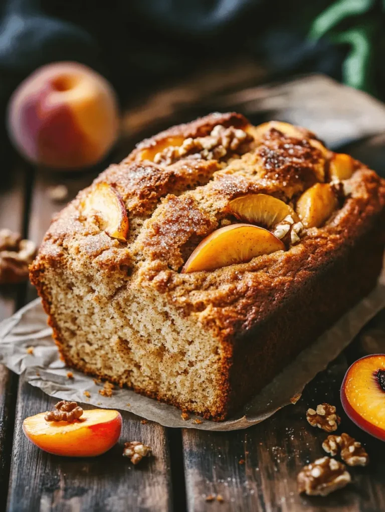 There’s something magical about the aroma of fresh bread wafting through your home, particularly when it carries the warm, inviting scent of cinnamon mingled with the sweetness of ripe peaches. This Easy Homemade Cinnamon Peach Bread recipe captures the essence of seasonal baking, allowing you to embrace the flavors of summer while enjoying a comforting treat that can be savored at any time of day. Whether you’re looking for a delightful breakfast option, an afternoon snack, or a satisfying dessert, this recipe fits the bill perfectly.