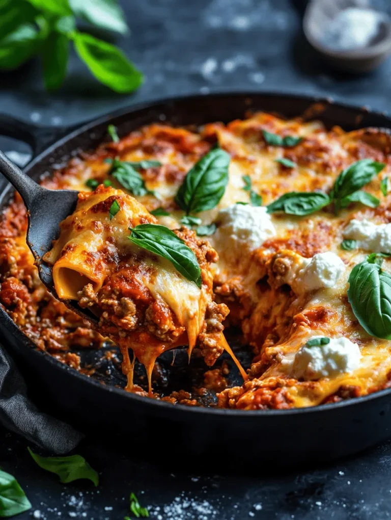 Pizza and lasagna are two beloved dishes that have captured the hearts and appetites of food lovers around the world. Each dish boasts its own unique qualities; pizza is celebrated for its crispy crust and customizable toppings, while lasagna is cherished for its rich layers of pasta, sauce, and melted cheese. The idea of merging these two culinary favorites into a single, hearty dish might sound like a dream come true for many. Enter the Pizza Lasagna Skillet Bake—a delightful fusion that brings the best elements of pizza and lasagna together in a convenient skillet format.