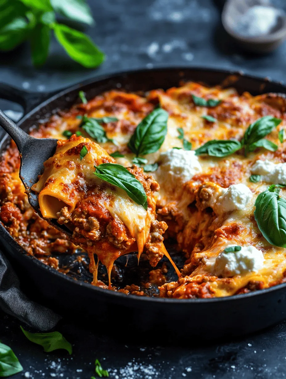 Pizza and lasagna are two beloved dishes that have captured the hearts and appetites of food lovers around the world. Each dish boasts its own unique qualities; pizza is celebrated for its crispy crust and customizable toppings, while lasagna is cherished for its rich layers of pasta, sauce, and melted cheese. The idea of merging these two culinary favorites into a single, hearty dish might sound like a dream come true for many. Enter the Pizza Lasagna Skillet Bake—a delightful fusion that brings the best elements of pizza and lasagna together in a convenient skillet format.