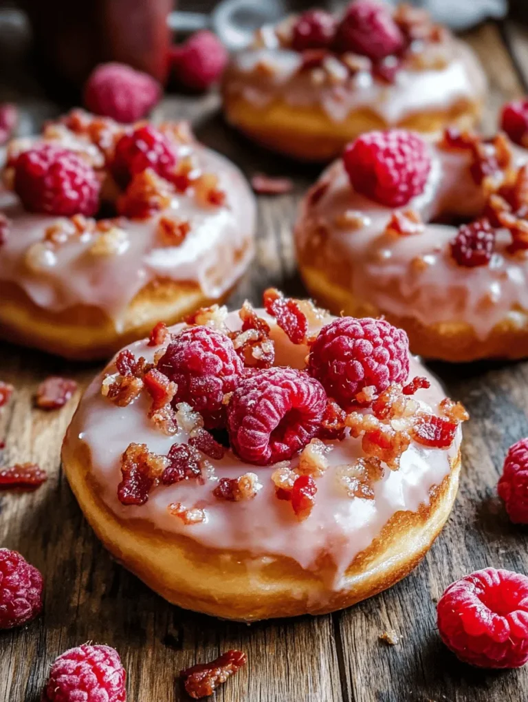 In the world of culinary delights, few combinations are as intriguing as the harmonious blend of sweet, savory, and tart flavors. Enter the Maple Raspberry Bacon Donuts—a gourmet treat that encapsulates this trifecta of taste. Imagine sinking your teeth into a fluffy, moist donut that is sweetened with rich maple syrup, punctuated by bursts of fresh raspberries, and finished off with crispy, savory bacon. This unique flavor profile not only tantalizes the taste buds but also showcases the growing trend of gourmet donuts that have captivated food enthusiasts everywhere.