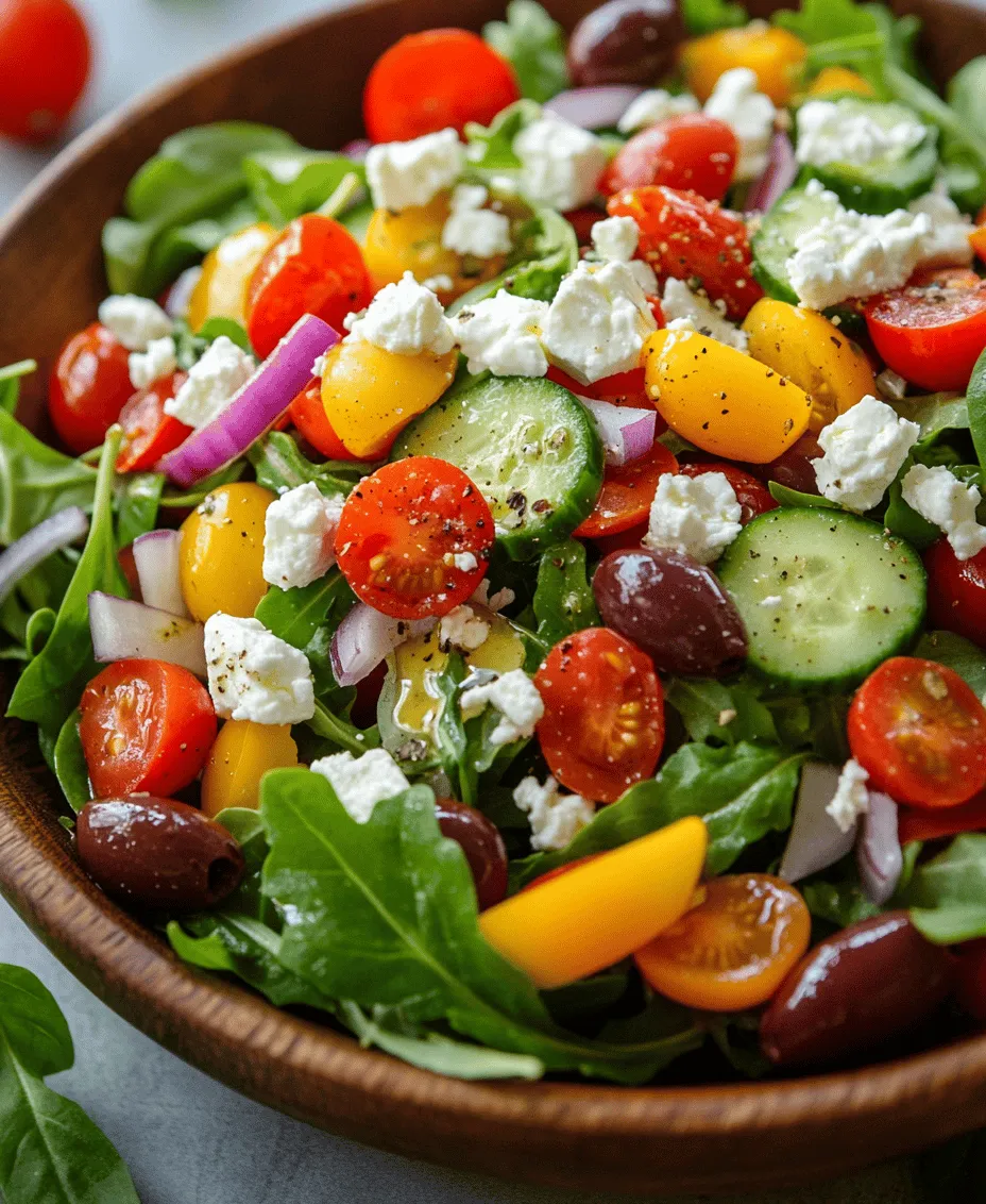 The Mediterranean diet has gained significant attention in recent years for its numerous health benefits. Known for its emphasis on fresh fruits, vegetables, whole grains, and healthy fats, this diet not only promotes physical well-being but also supports heart health and weight management. At the heart of this culinary tradition lies the Greek salad, a staple of Greek cuisine celebrated for its refreshing flavors and vibrant colors. Perfectly embodying the essence of the Mediterranean lifestyle, the Greek salad showcases the importance of fresh, seasonal ingredients that not only enhance flavors but also contribute to a wholesome meal.