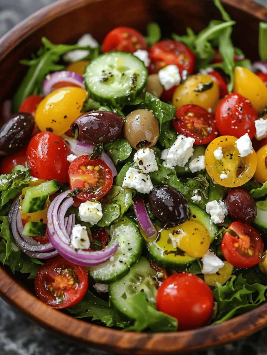 The Mediterranean diet has gained significant attention in recent years for its numerous health benefits. Known for its emphasis on fresh fruits, vegetables, whole grains, and healthy fats, this diet not only promotes physical well-being but also supports heart health and weight management. At the heart of this culinary tradition lies the Greek salad, a staple of Greek cuisine celebrated for its refreshing flavors and vibrant colors. Perfectly embodying the essence of the Mediterranean lifestyle, the Greek salad showcases the importance of fresh, seasonal ingredients that not only enhance flavors but also contribute to a wholesome meal.