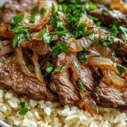 In the realm of comfort food, few dishes can rival the rich, hearty satisfaction of a well-prepared beef dish. Among these, Savory French Onion Beef Over Rice stands out as a perfect blend of flavors, textures, and aromas that can transform any ordinary meal into a delightful culinary experience. This dish marries the classic taste of French onion soup with tender beef, all served over a fluffy bed of rice, making it an ideal choice for a cozy family dinner or a comforting meal after a long day.