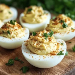 Deviled eggs are more than just a simple appetizer; they are a culinary classic that evokes feelings of nostalgia and joy at gatherings. Whether you are hosting a festive holiday celebration, attending a casual backyard barbecue, or simply enjoying a cozy family meal, deviled eggs have a special way of bringing people together. Their creamy, rich filling and perfectly seasoned egg whites make them a crowd-pleasing choice for any occasion.