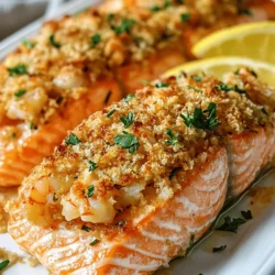 When it comes to culinary elegance, few dishes can rival the sophistication of crab and shrimp stuffed salmon. This delightful recipe not only showcases the rich flavors of seafood but also transforms a simple salmon fillet into a gourmet meal that’s perfect for special occasions or an impressive family dinner. The combination of tender salmon, succulent crab meat, and plump shrimp, all enveloped in a creamy filling, makes this dish a standout centerpiece on any dining table.