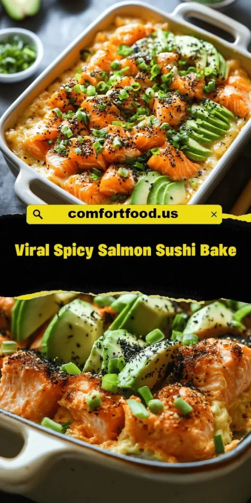Looking for easy lunch recipes? The Viral Spicy Salmon Sushi Bake is your go-to solution for quick meal prep that brings excitement to your midday meals. Perfect for sharing with family or friends, this delicious dish lets you enjoy the flavors of sushi without the fuss of rolling. Check out therecipes for more ideas! EasyLunchRecipes QuickMealPrep SushiBake HealthyEating Foodie HomeCooking RecipeIdeas